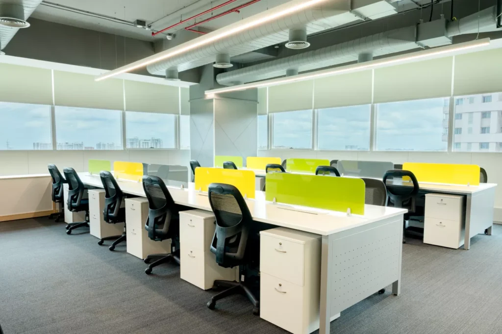 Low employee density workspace designed for comfort and productivity